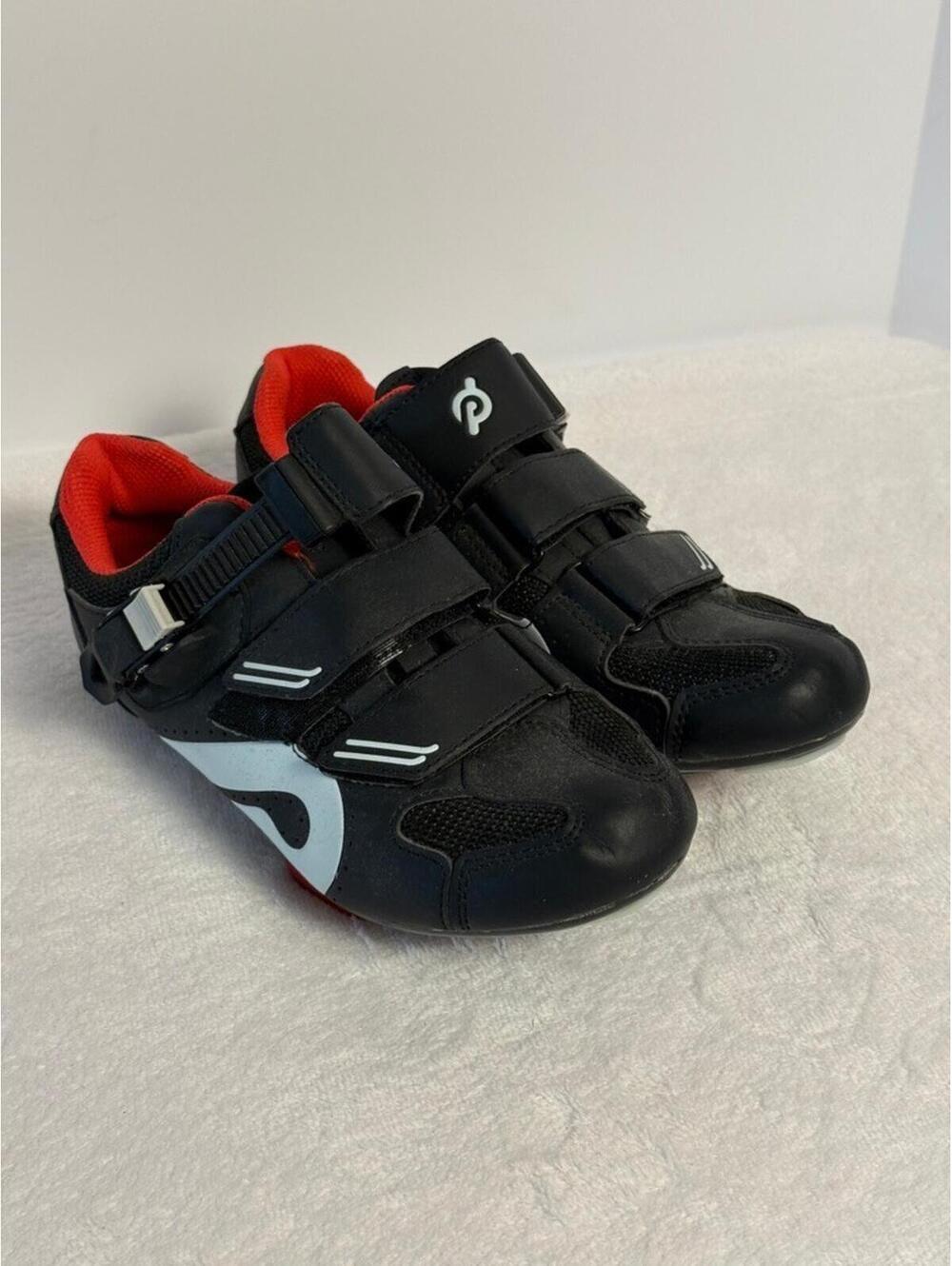 Peloton Cycling Shoes Black‎ Red 3-Bolt Road Bike Cleats EU 38